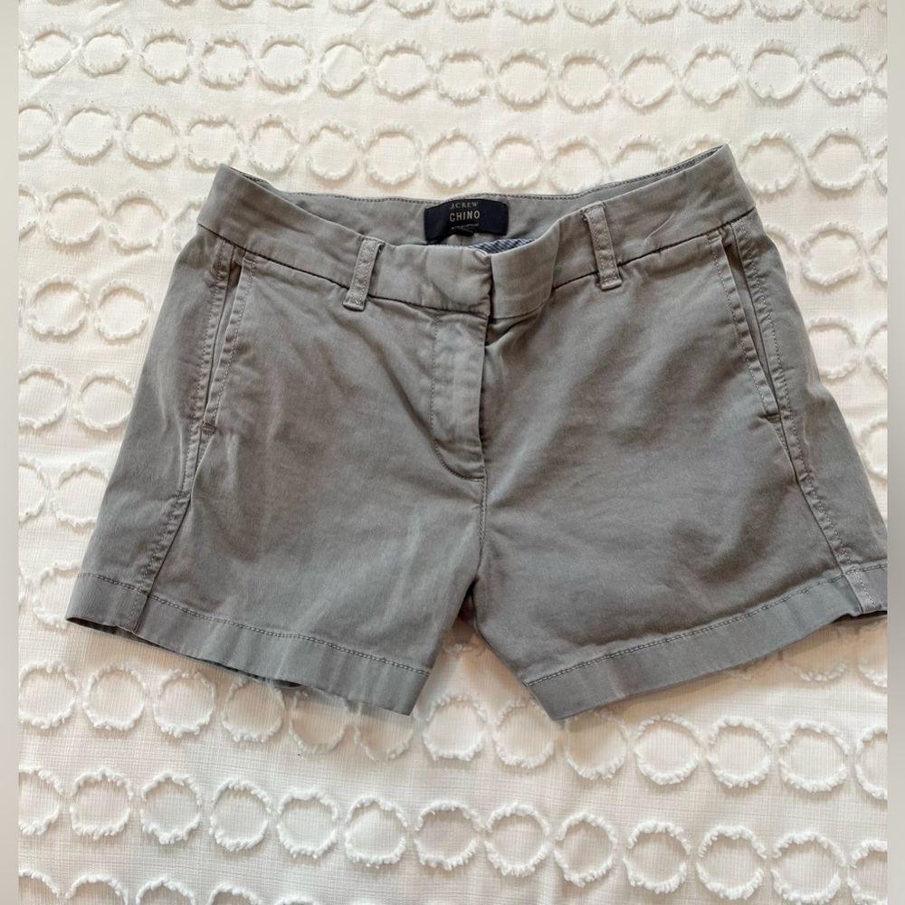 J.Crew Women’s 4” Stretch Chino Short, Grey, Size 2